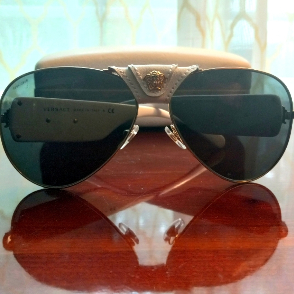 Versace White/Gold Sunglasses Deadstock